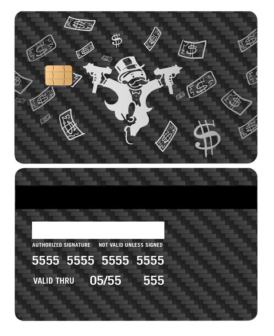High-end personalized Raining Monopoly metal card with precision engraving, luxury metal card for collectors