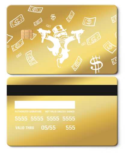 Luxury edition Raining Monopoly metal card with detailed engraving, high-quality metal card for collectors