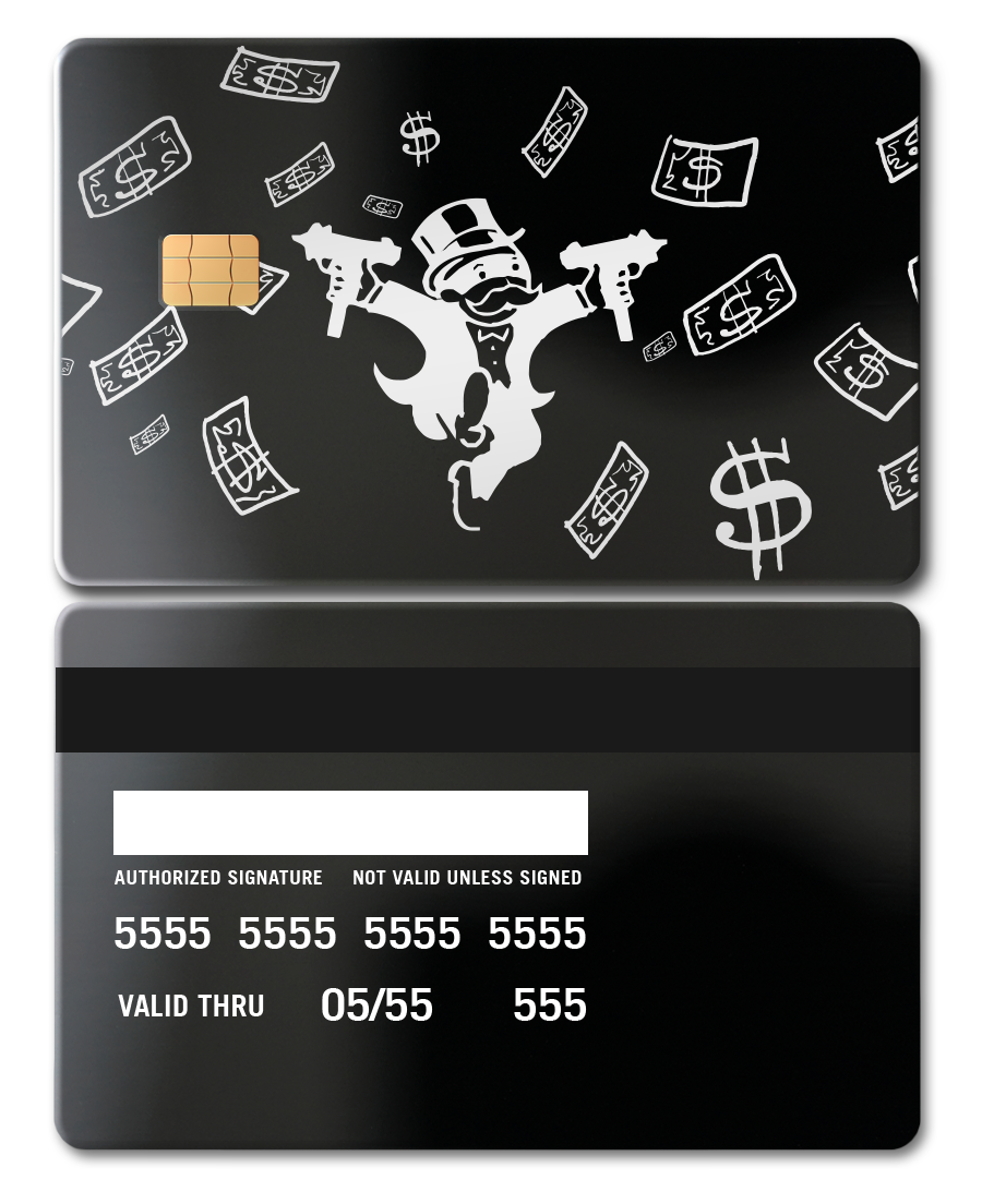 Premium Raining Monopoly metal card showcased with luxury craftsmanship, custom metal card for global collectors