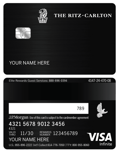Luxury Ritz-Carlton metal card with sophisticated corporate styling