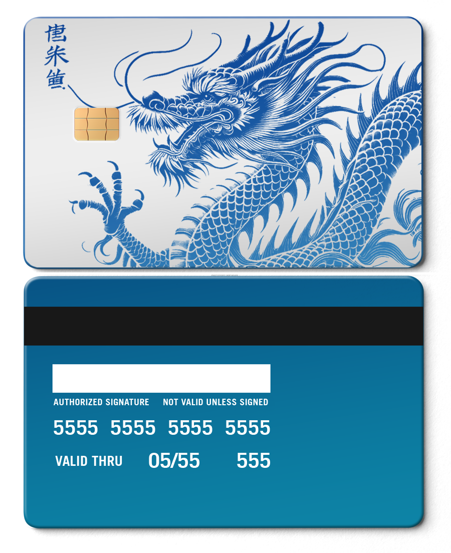 Elite Script Dragon metal card with meticulous finishing, premium custom metal card for international buyers