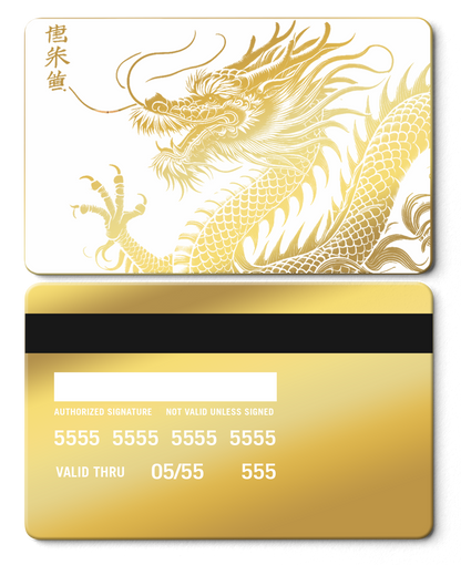 Exclusive limited edition Script Dragon metal card with unique engraving, high-end custom metal card worldwide