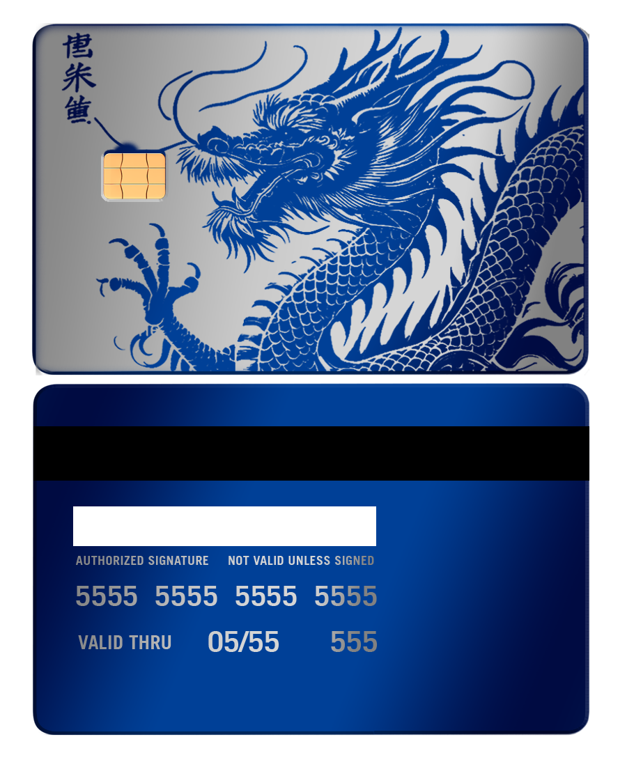 Premium Script Dragon metal card showcased with luxury craftsmanship, custom metal card for global collectors