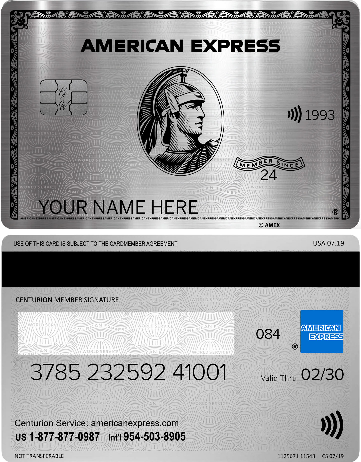 Platinum AMEX Metal Card