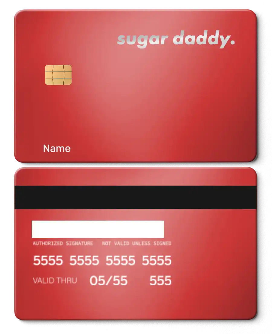 Sugar Daddy metal card with intricate engraved artwork, premium custom metal card for international collectors