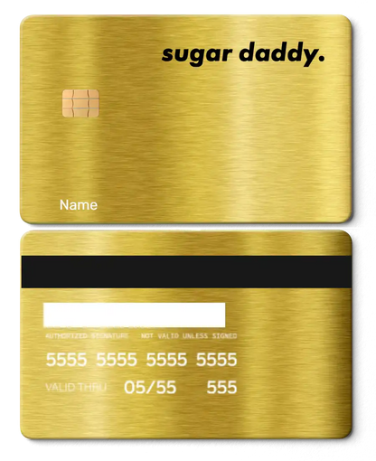 Elite Sugar Daddy metal card with meticulous finishing, premium custom metal card for international buyers