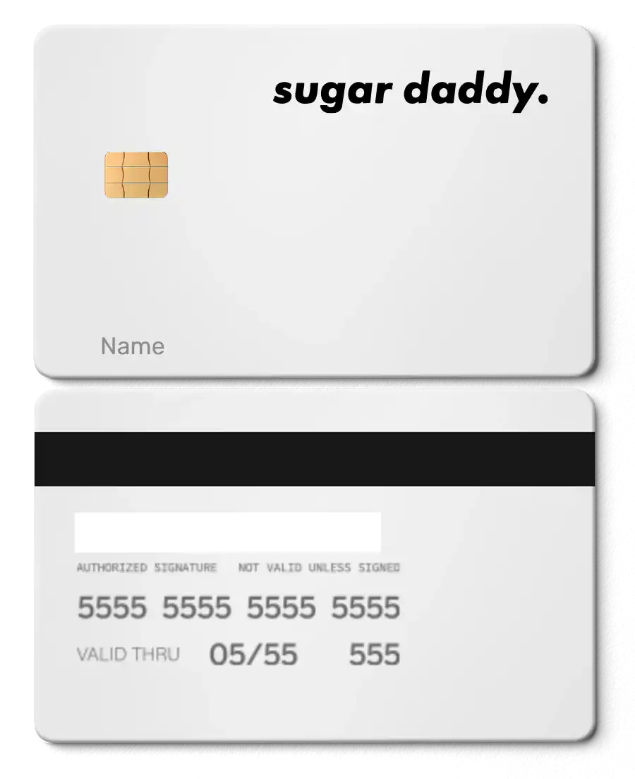 Luxury edition Sugar Daddy metal card with detailed engraving, high-quality metal card for collectors