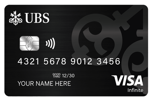 UBS metal card by Gold Wraps, premium stainless steel Swiss banking card