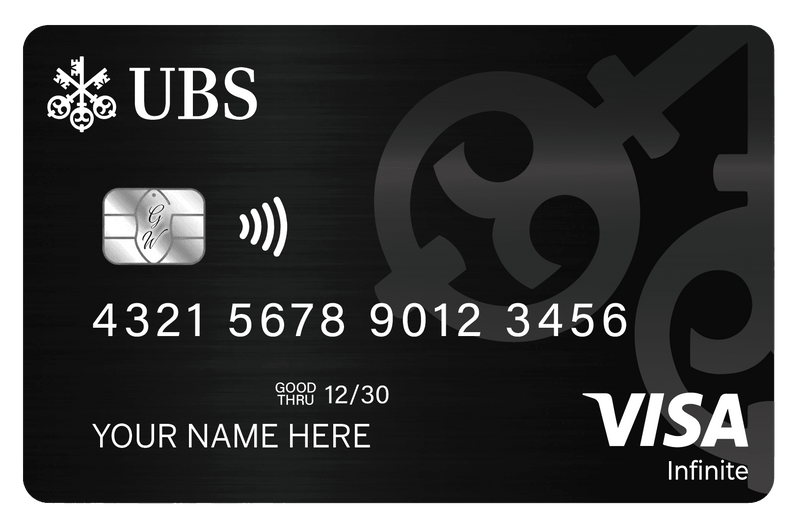 UBS metal card by Gold Wraps, premium stainless steel Swiss banking card