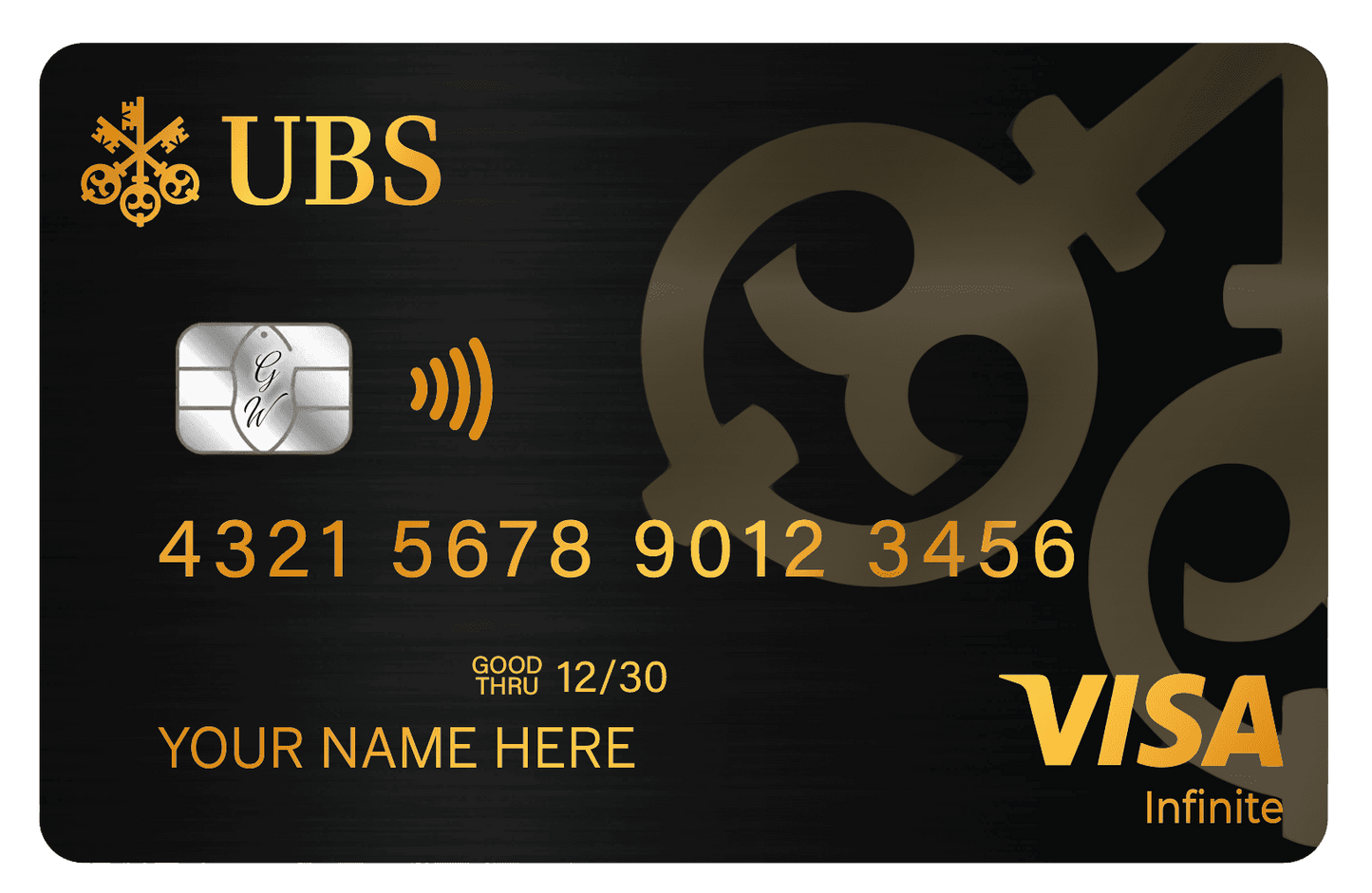 Elegant UBS metal card featuring high-end professional finish