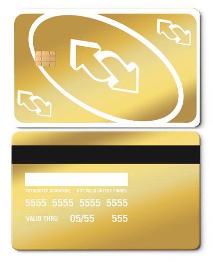Exclusive limited edition UNO Reverse metal card with unique engraving, high-end custom metal card worldwide