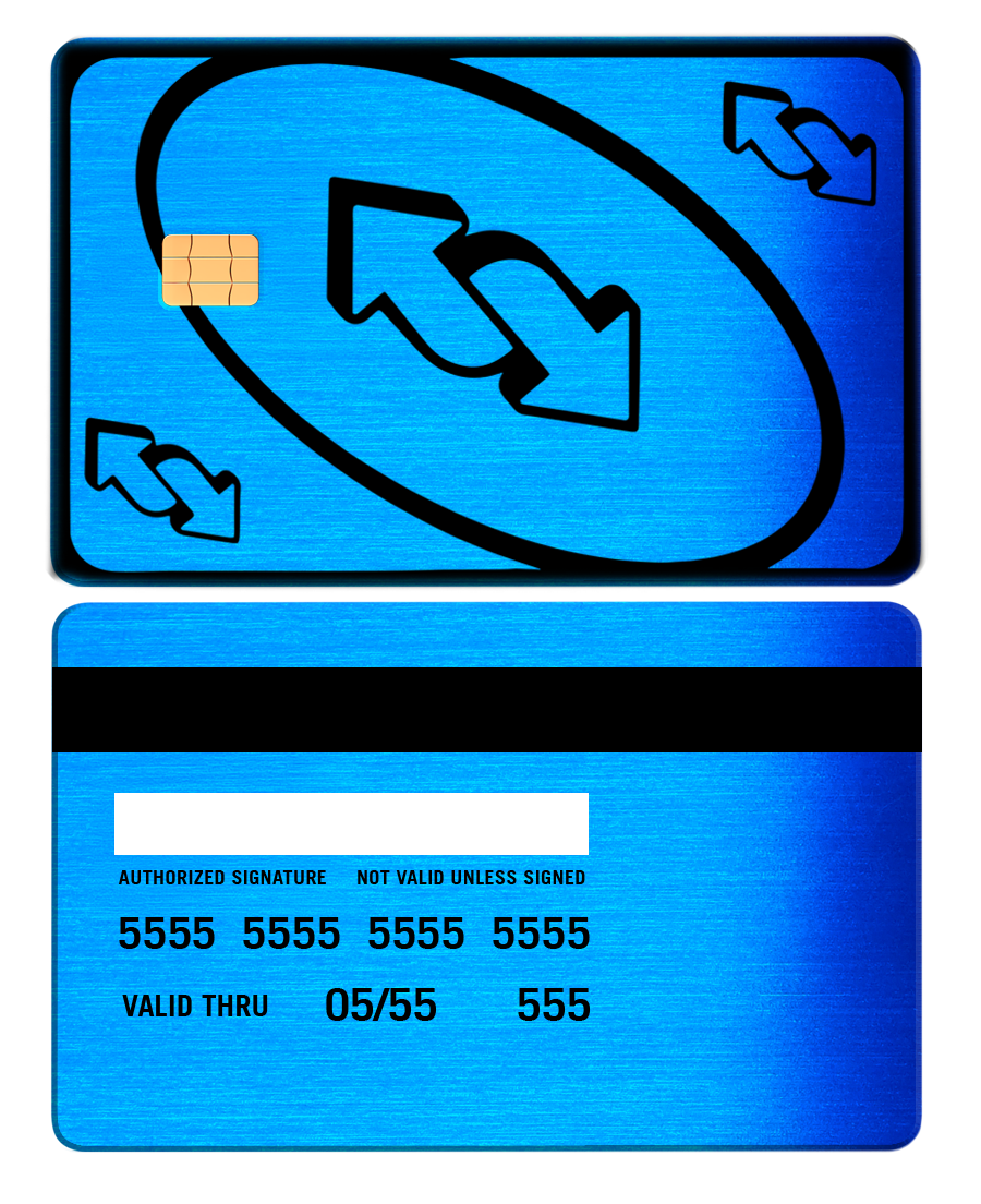 Luxury edition UNO Reverse metal card with detailed engraving, high-quality metal card for collectors