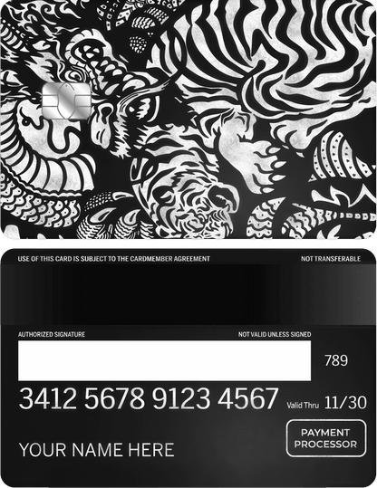 Exclusive Yakuza vertical metal card with high-end engraved artwork