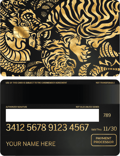 Premium Yakuza vertical metal card designed for elite custom metal card collectors